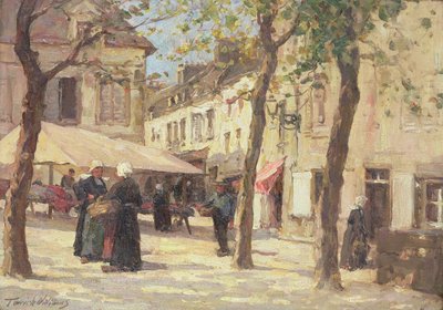 Der Marktplatz, Quimperlé, Bretagne von Terrick Williams